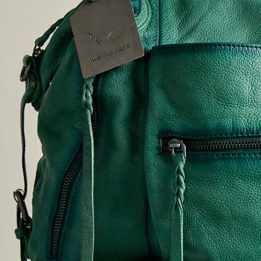 SOLD OUT Color// Free People We The Free Emerson Tote Emerald Green - Picture 3 of 3